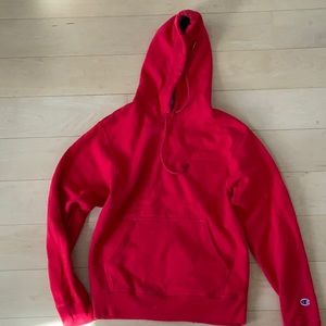 Champion Red Hooded Seatshirt